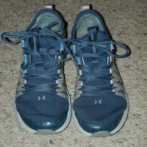 Under Armour Women's Navy and Iridescent Athletic Shoes